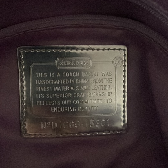 Gently used Coach bag in color gold - Picture 6 of 13